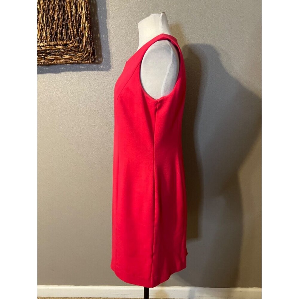 Talbots Sheath Dress 10 P 10P Ponte Pink Sleeveless Stretch Classic Career - Picture 7 of 14